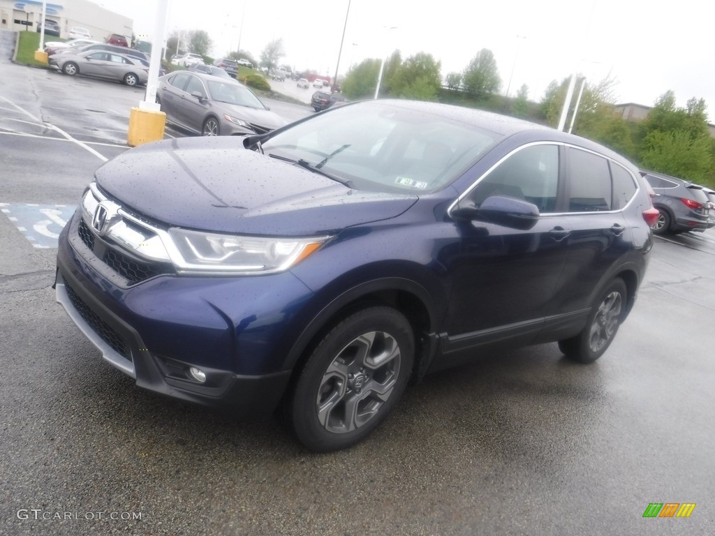 2017 CR-V EX AWD - Obsidian Blue Pearl / Gray photo #6
