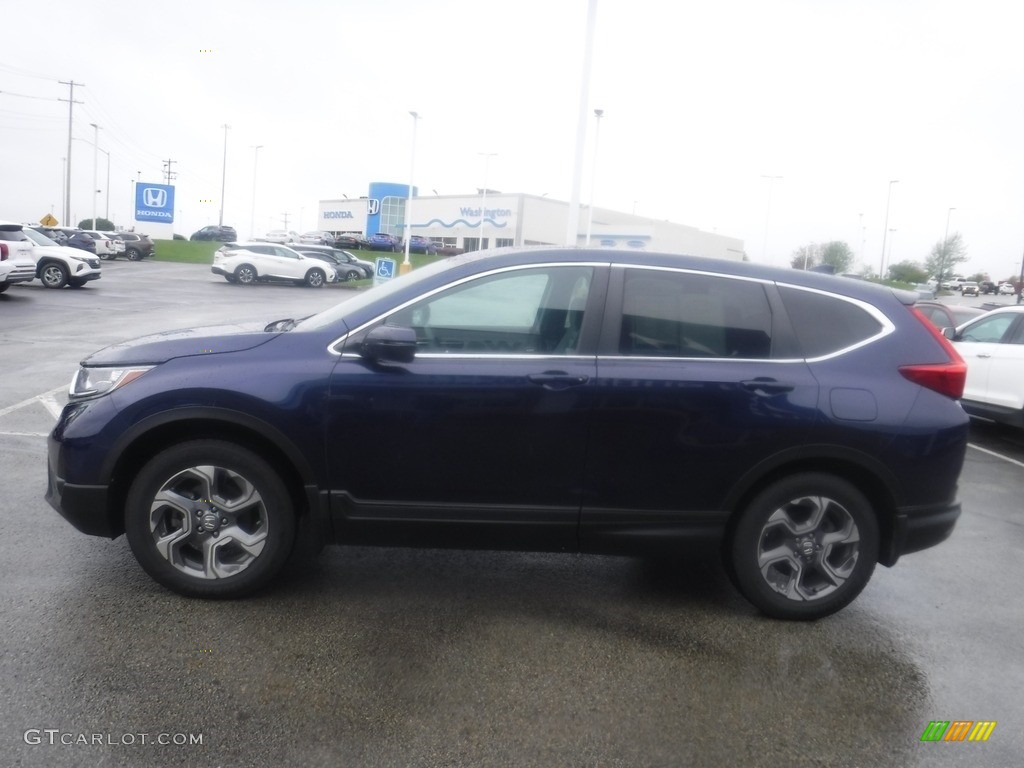 2017 CR-V EX AWD - Obsidian Blue Pearl / Gray photo #7