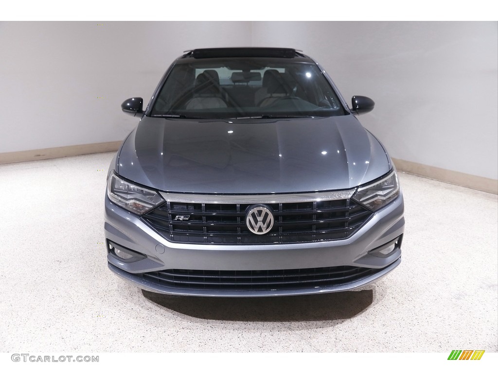 2019 Jetta R-Line - Platinum Gray Metallic / Titan Black/Storm Gray photo #2