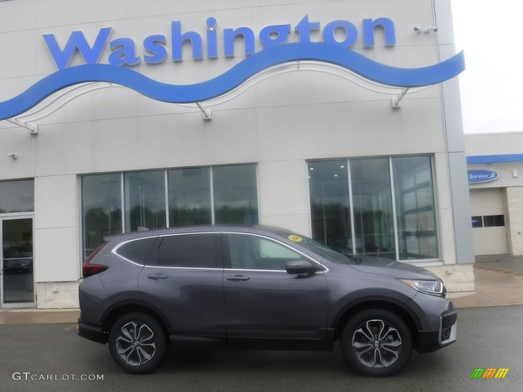 2021 CR-V EX AWD - Modern Steel Metallic / Black photo #2