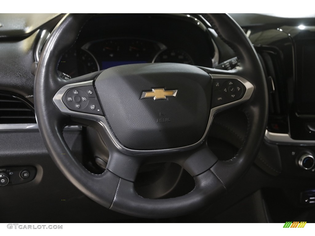 2020 Chevrolet Traverse High Country AWD Jet Black Steering Wheel Photo #146048816