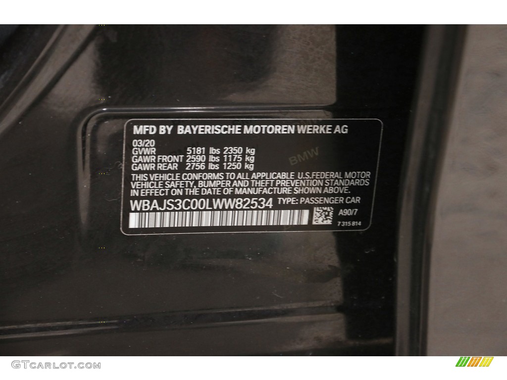2020 5 Series 540i xDrive Sedan - Dark Graphite Metallic / Black photo #24
