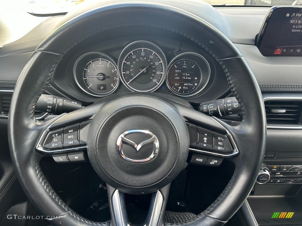 2017 Mazda CX-5 Grand Touring Black Steering Wheel Photo #146049960