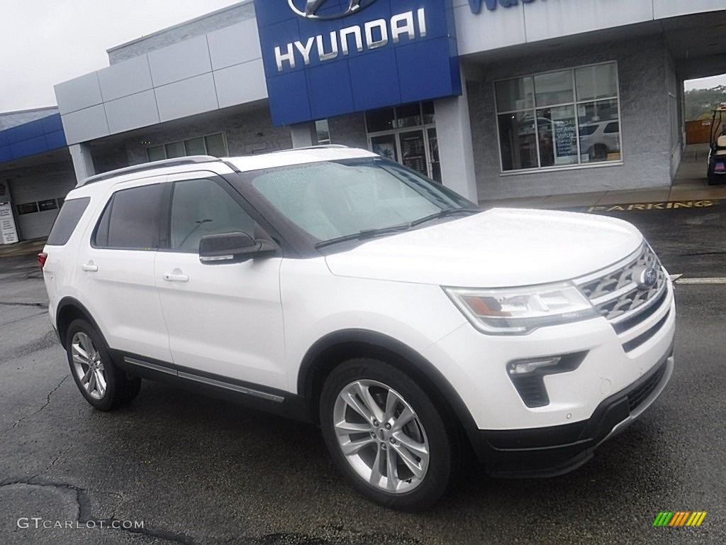 2018 Explorer XLT 4WD - White Platinum / Medium Stone photo #1