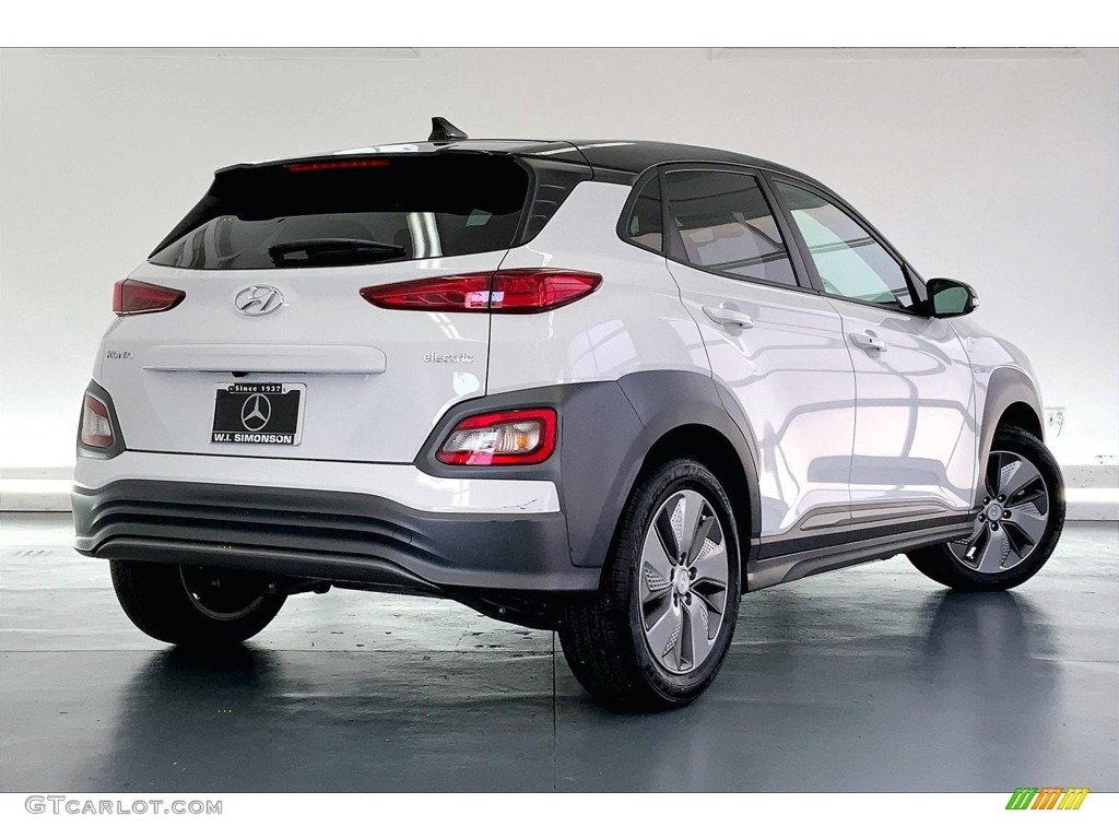 Chalk White 2019 Hyundai Kona Electric SEL Exterior Photo #146054724