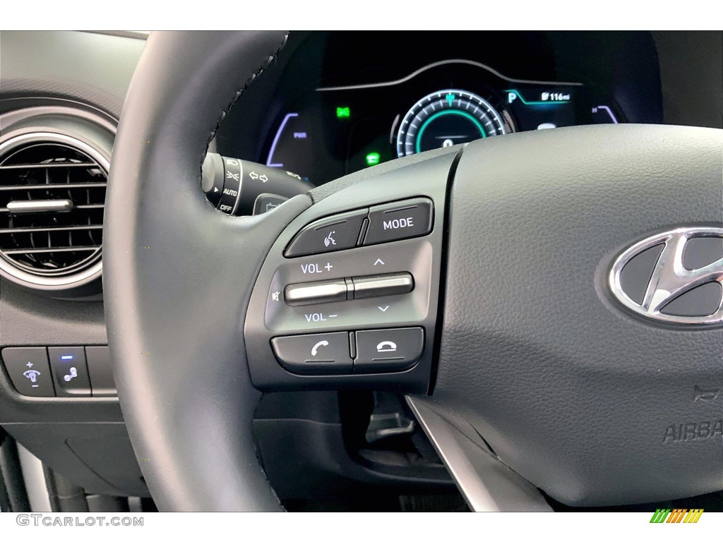 2019 Hyundai Kona Electric SEL Black Steering Wheel Photo #146054939
