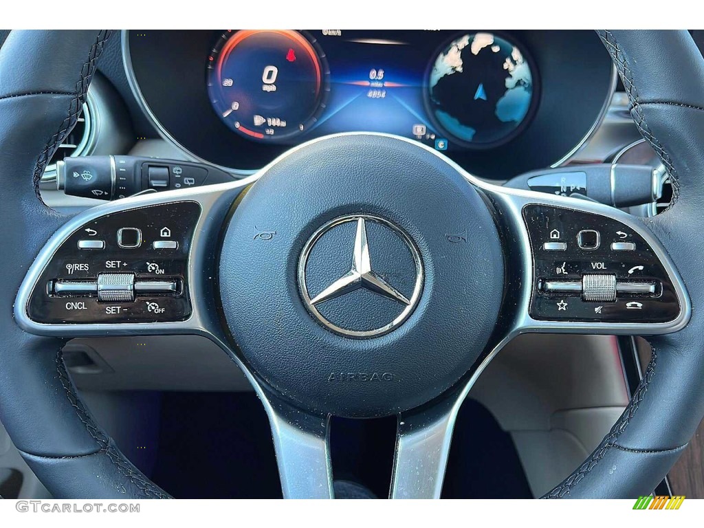 2022 Mercedes-Benz GLC 300 Silk Beige Steering Wheel Photo #146056781