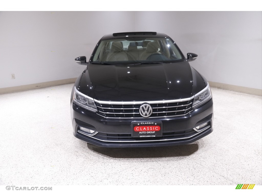 2016 Passat SE Sedan - Black / Cornsilk Beige photo #2