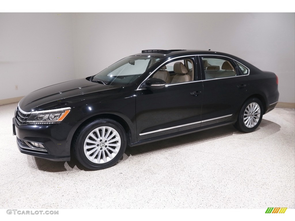 2016 Passat SE Sedan - Black / Cornsilk Beige photo #3