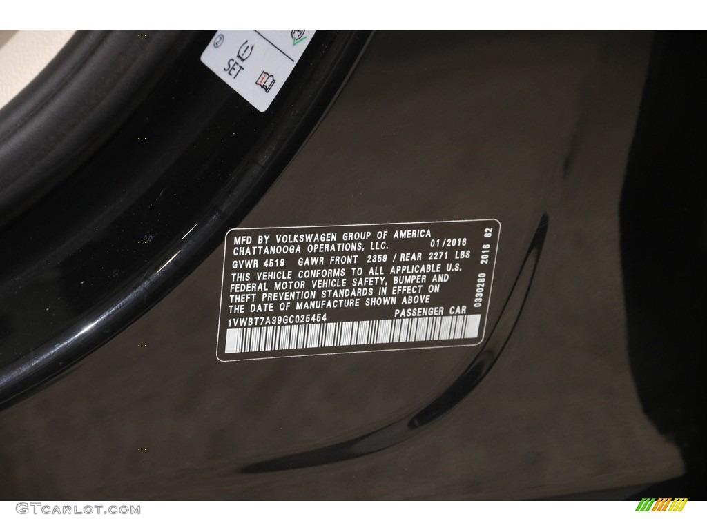 2016 Passat SE Sedan - Black / Cornsilk Beige photo #22