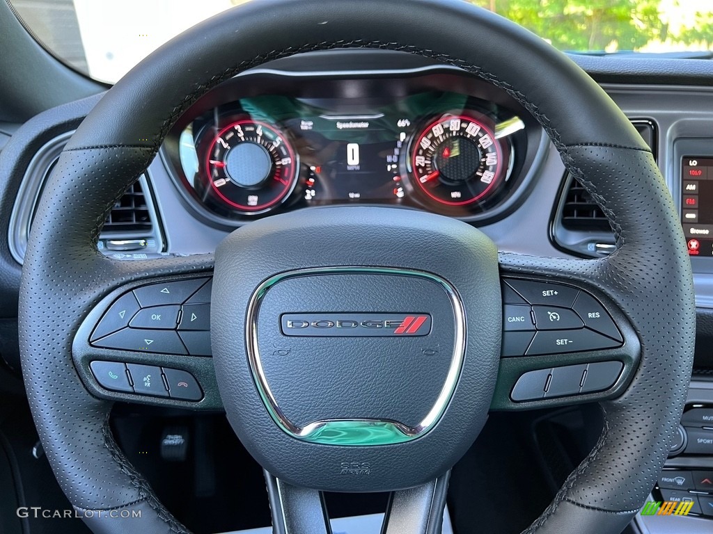 2023 Dodge Challenger SXT Blacktop Black Steering Wheel Photo #146057686