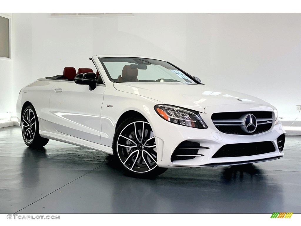 2022 C AMG 43 4Matic Cabriolet - Polar White / Cranberry Red photo #33