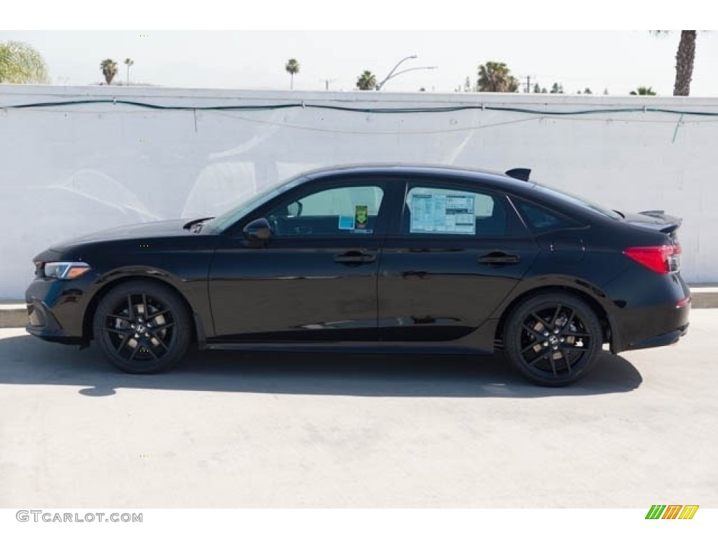 Crystal Black Pearl 2023 Honda Civic Si Sedan Exterior Photo #146058274