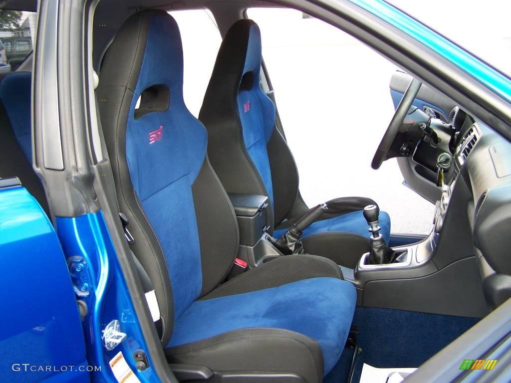 2005 Impreza WRX STi - WR Blue Pearl / Black/Blue Ecsaine photo #15