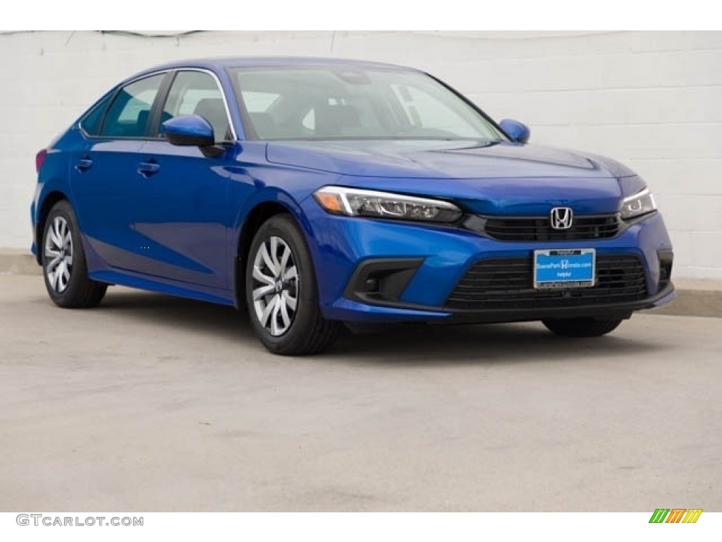 2023 Civic LX - Aegean Blue Metallic / Black photo #1