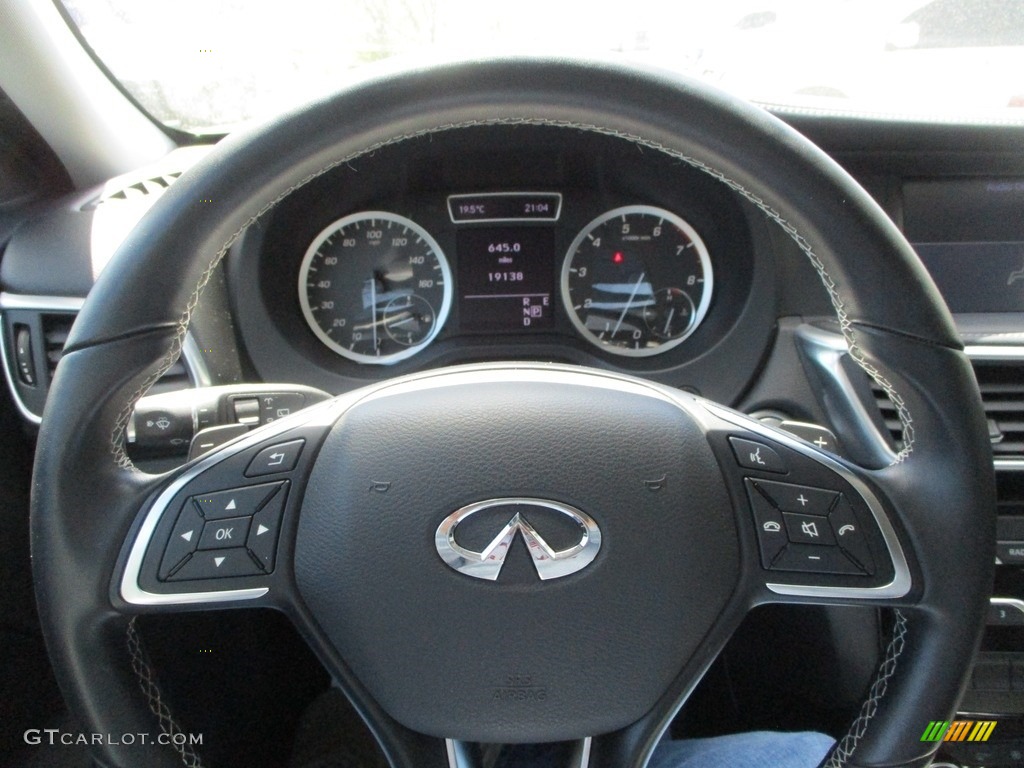 2018 Infiniti QX30 Premium AWD Graphite Steering Wheel Photo #146061085