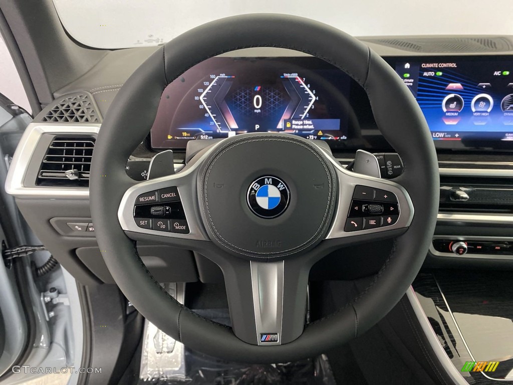 2024 BMW X5 xDrive40i Black Steering Wheel Photo #146062640