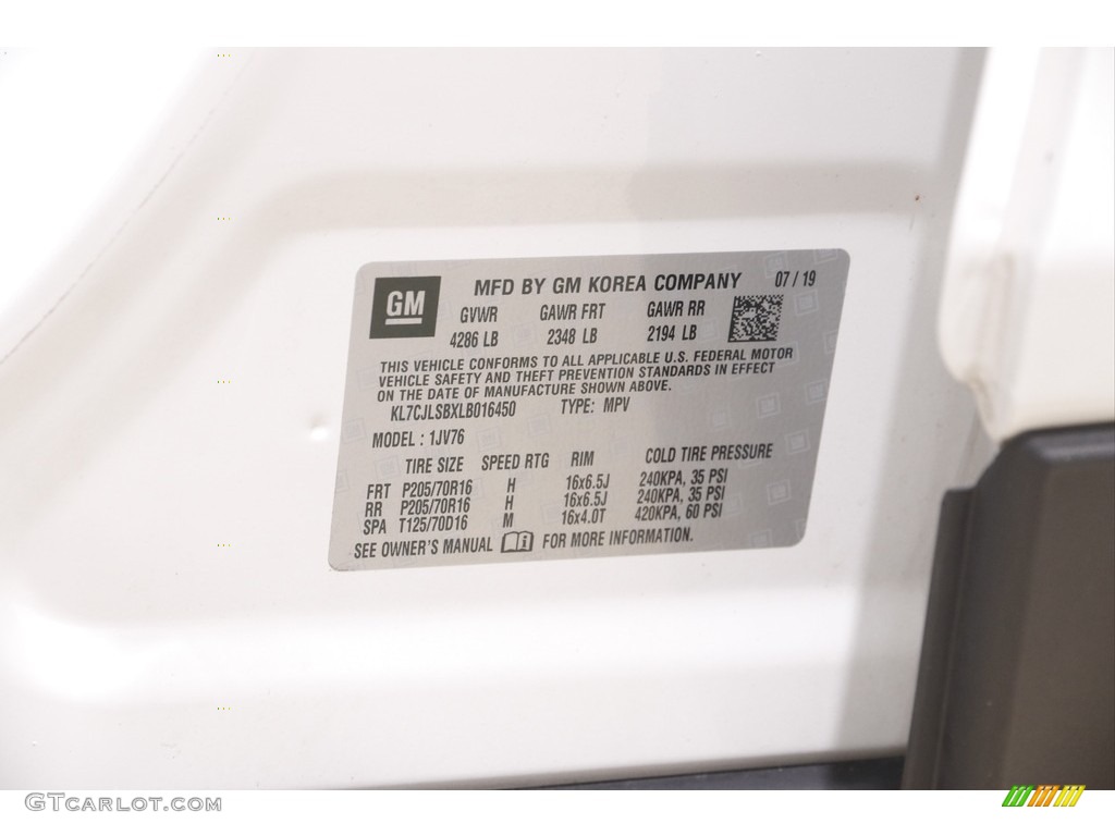 2020 Trax LT - Summit White / Jet Black photo #20