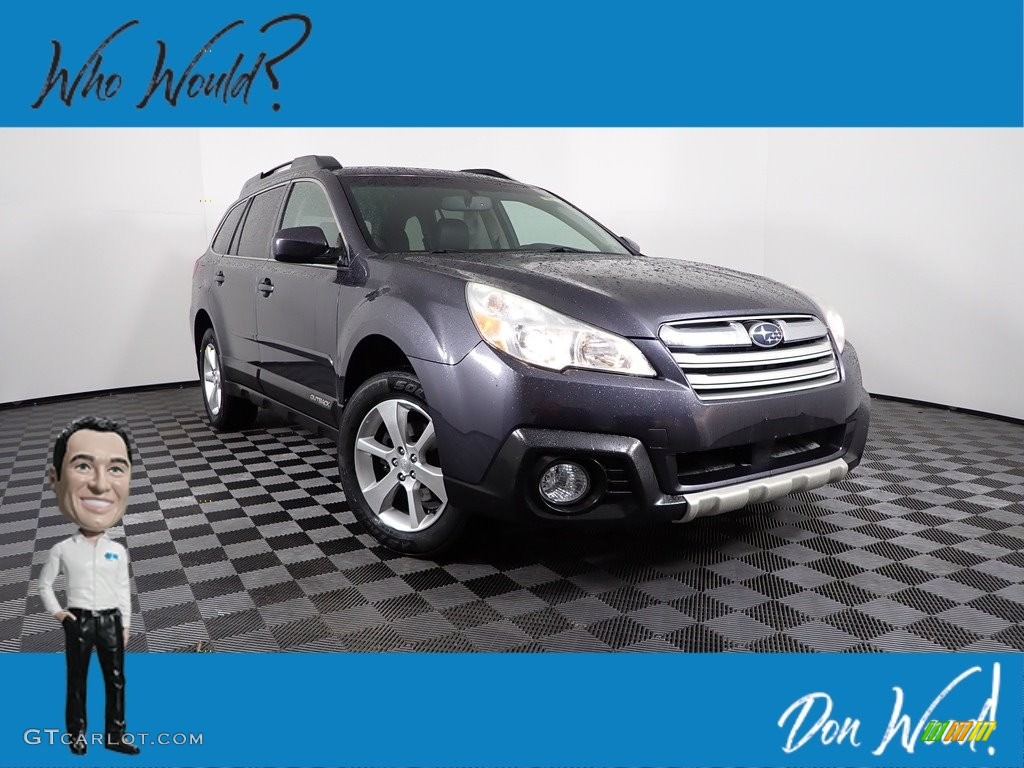2013 Outback 2.5i Limited - Graphite Gray Metallic / Off Black Leather photo #1