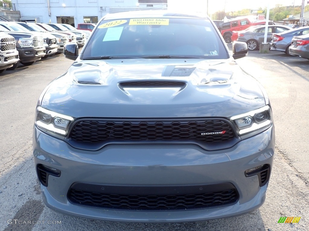 2022 Durango R/T Blacktop AWD - Destroyer Gray / Red/Black photo #9