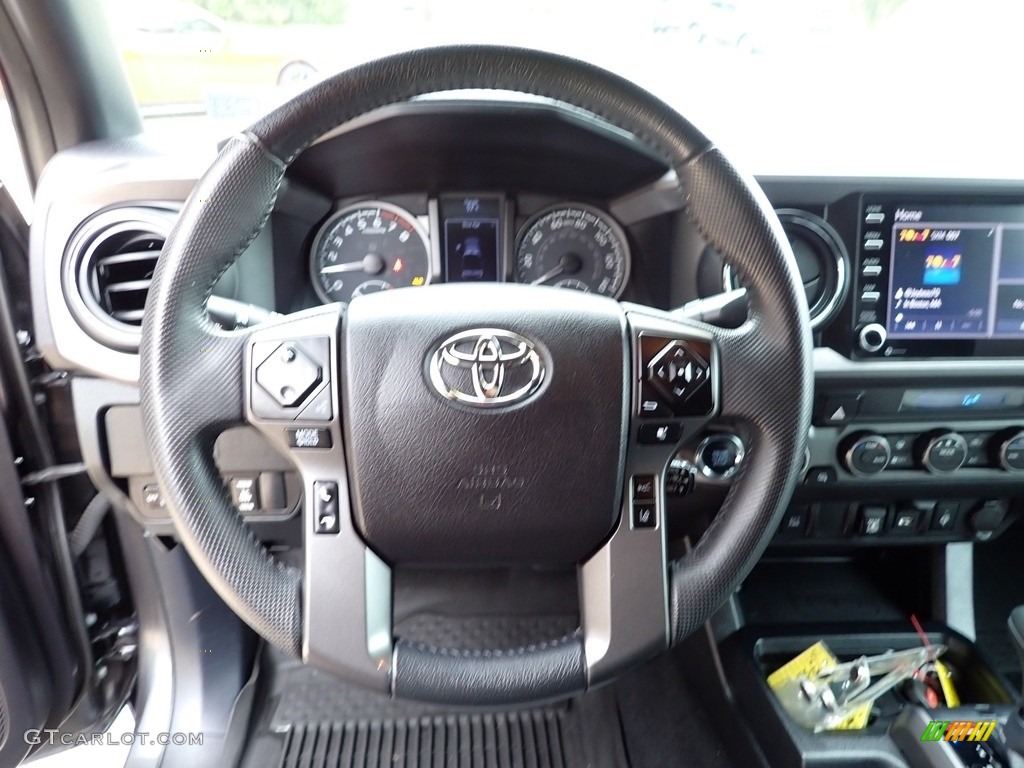 2021 Toyota Tacoma TRD Sport Double Cab 4x4 TRD Cement/Black Steering Wheel Photo #146064610