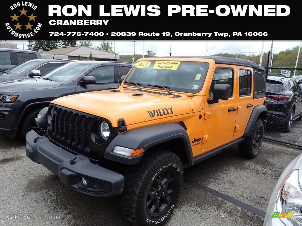 2021 Wrangler Unlimited Willys 4x4 - Nacho / Black photo #1