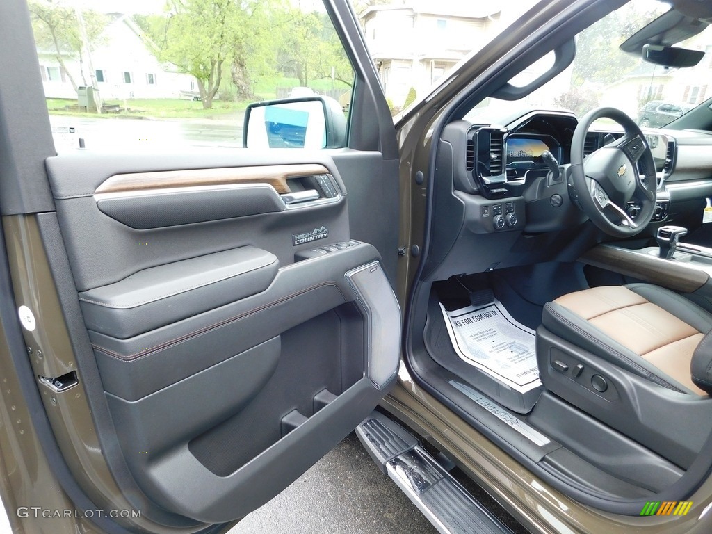 2023 Chevrolet Silverado 1500 High Country Crew Cab 4x4 Jet Black/Umber Door Panel Photo #146065640