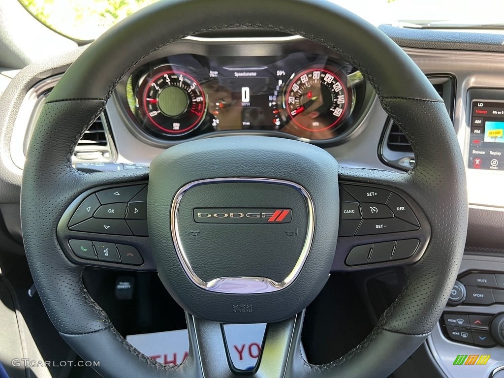 2023 Dodge Challenger SXT Blacktop Black Steering Wheel Photo #146066483