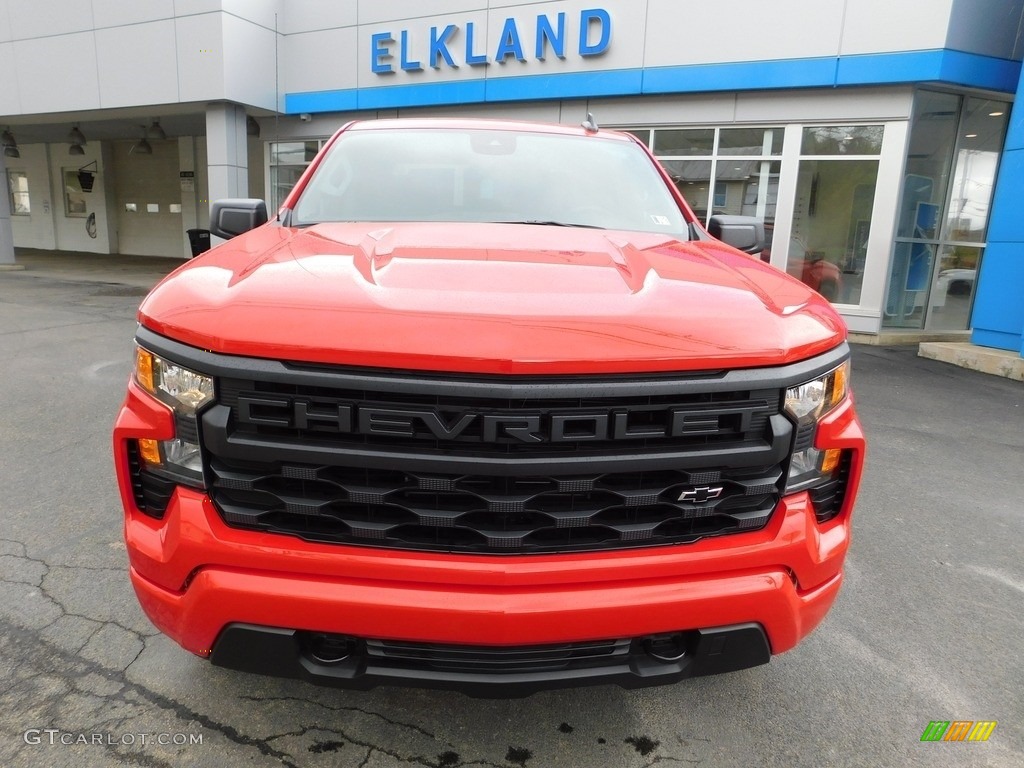 2023 Silverado 1500 Custom Crew Cab 4x4 - Red Hot / Jet Black photo #4