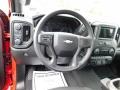 Jet Black 2023 Chevrolet Silverado 1500 Custom Crew Cab 4x4 Steering Wheel