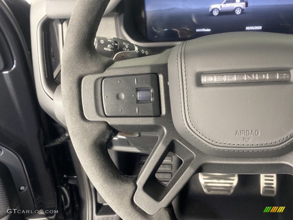 2023 Land Rover Defender 90 V8 Ebony Steering Wheel Photo #146068125