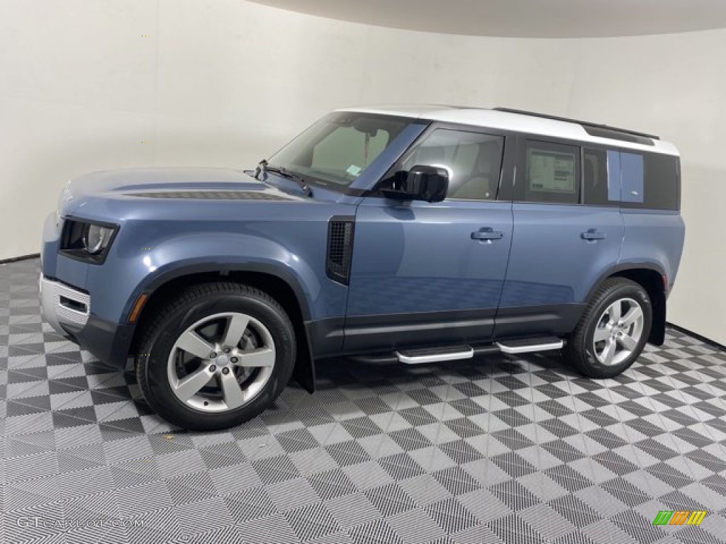 Tasman Blue Metallic 2023 Land Rover Defender 110 SE Exterior Photo #146068351