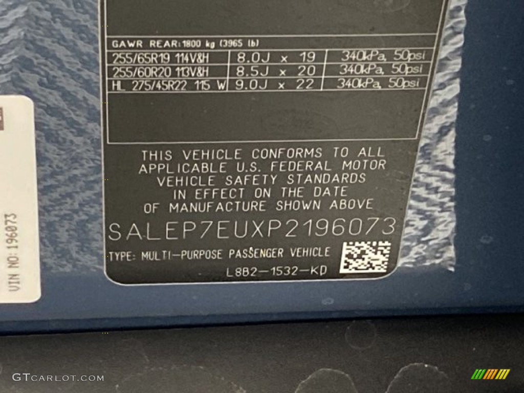 2023 Defender 110 SE - Tasman Blue Metallic / Acorn photo #25