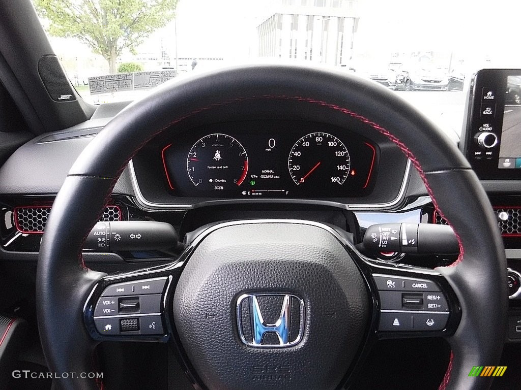 2022 Honda Civic Si Sedan Black/Red Steering Wheel Photo #146069520
