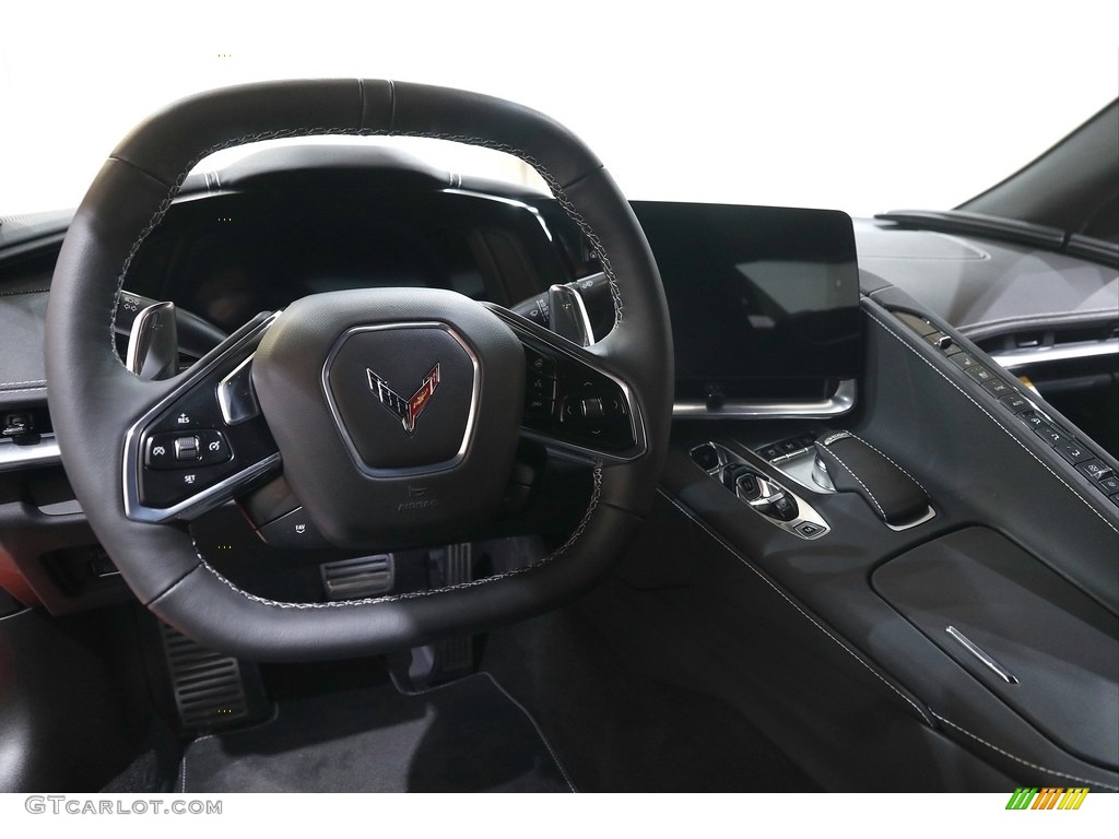 2023 Chevrolet Corvette Stingray Coupe Jet Black Steering Wheel Photo #146070330