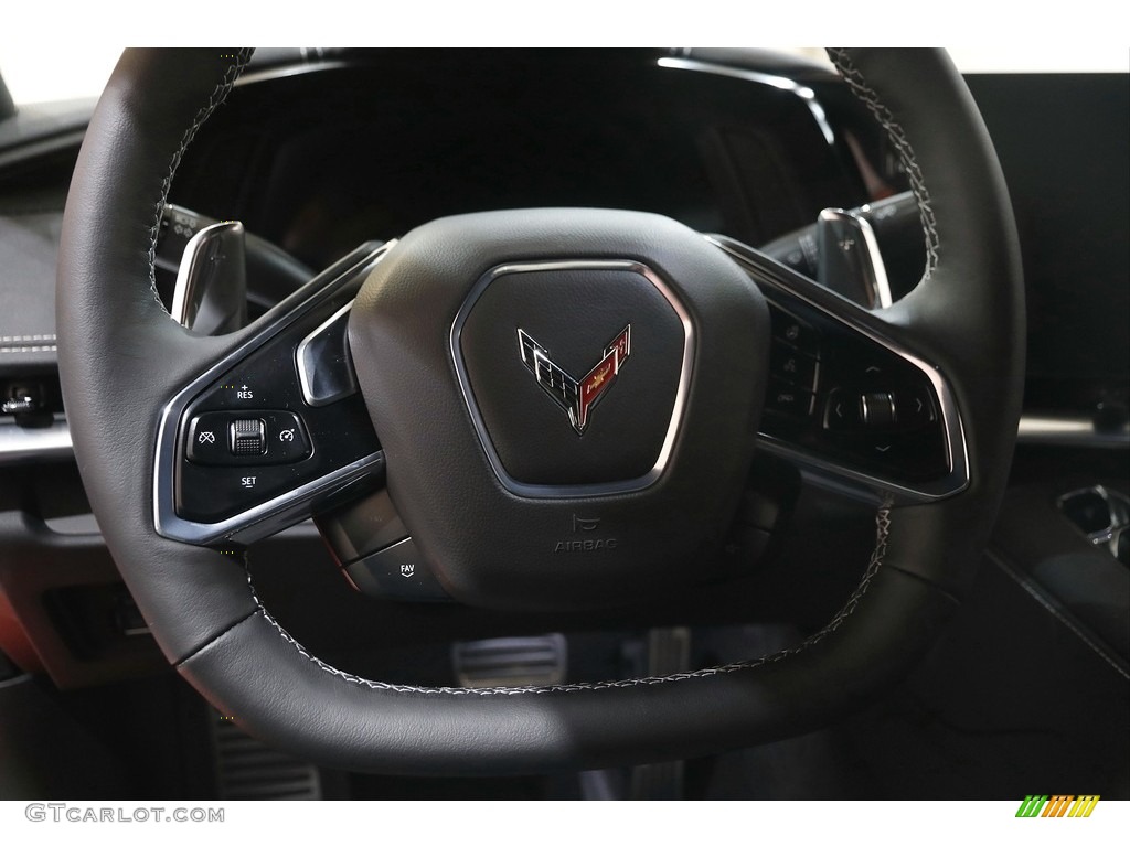 2023 Chevrolet Corvette Stingray Coupe Jet Black Steering Wheel Photo #146070342