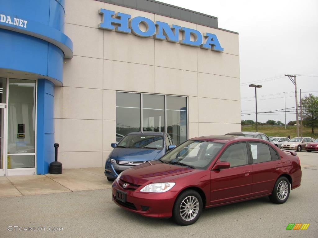 2005 Civic EX Sedan - Tango Red Pearl / Ivory photo #1