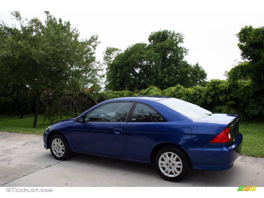 2004 Civic LX Coupe - Fiji Blue Pearl / Ivory Beige photo #7