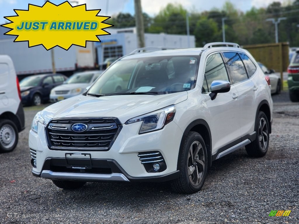 2022 Forester Touring - Crystal White Pearl / Black photo #1