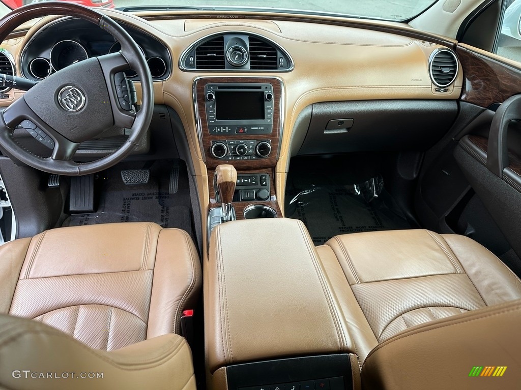 2017 Enclave Leather AWD - White Frost Tricoat / Choccachino photo #13