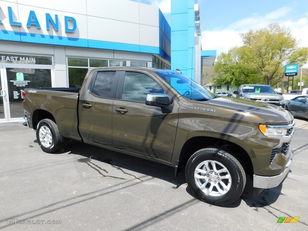 Harvest Bronze Metallic 2023 Chevrolet Silverado 1500 LT Double Cab 4x4 Exterior Photo #146073321