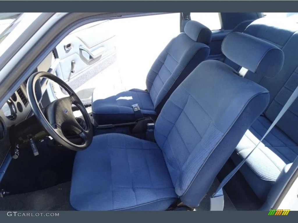 Blue Interior 1986 Ford Mustang LX Coupe Photo #146075769