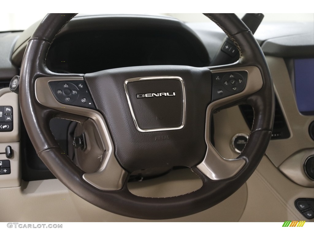 2019 GMC Yukon XL Denali 4WD Cocoa/Shale Steering Wheel Photo #146078382