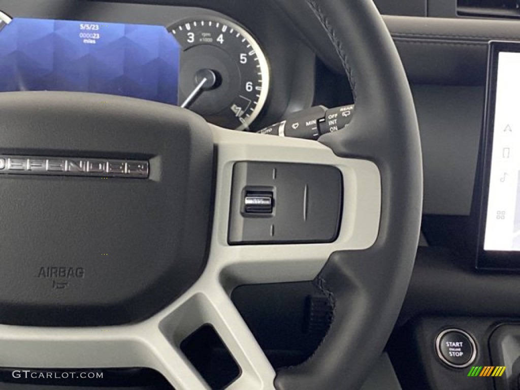 2023 Land Rover Defender 110 SE Ebony Steering Wheel Photo #146080482