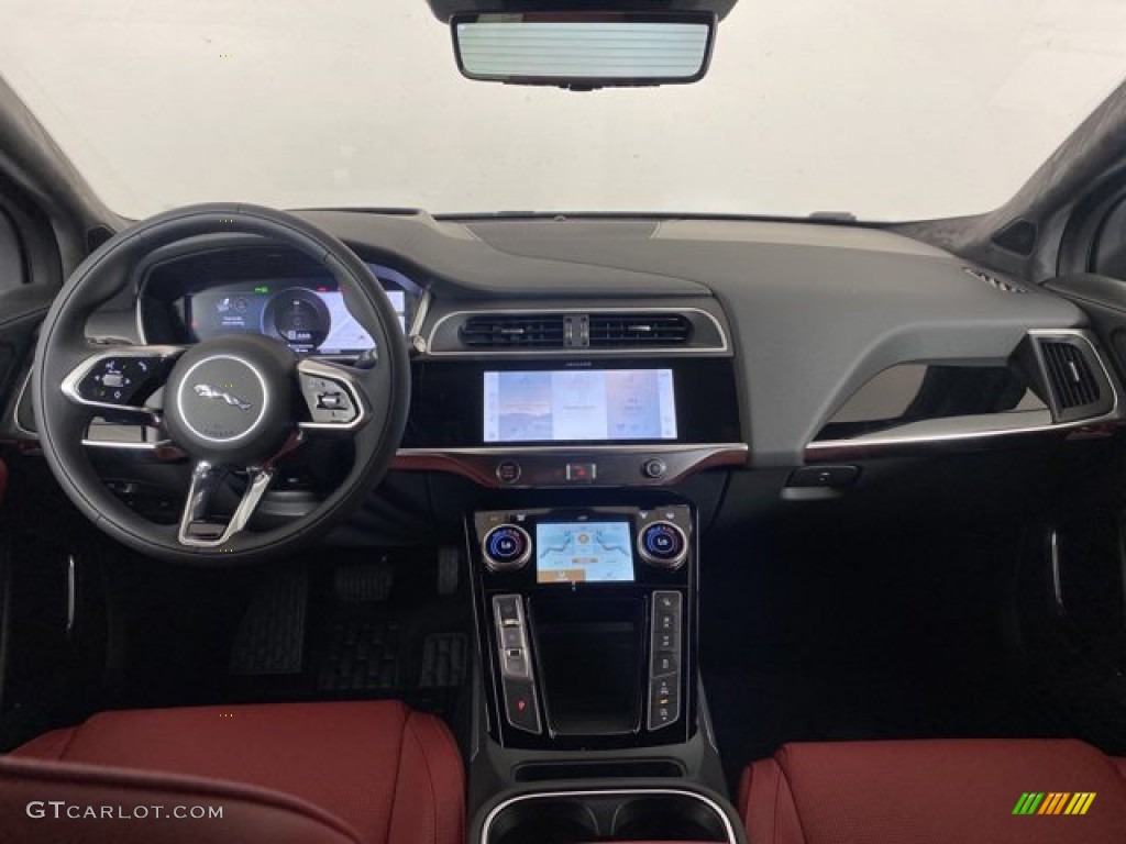 2023 Jaguar I-PACE HSE AWD Mars Red/Flame Red Stitching Dashboard Photo #146080728
