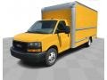 2018 Yellow GMC Savana Cutaway 3500 Commercial Moving Truck  photo #1