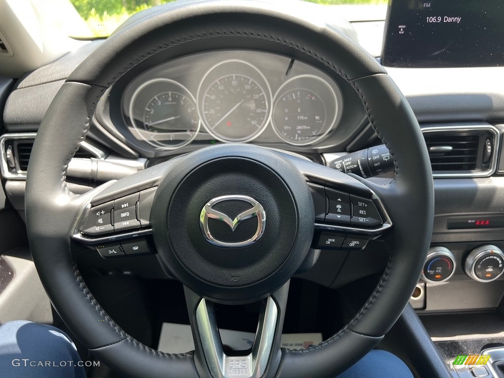 2021 Mazda CX-5 Sport Black Steering Wheel Photo #146081208