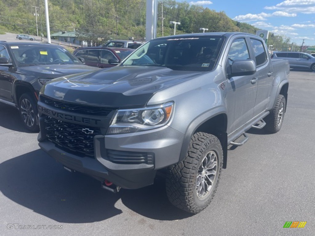 Satin Steel Metallic 2022 Chevrolet Colorado ZR2 Crew Cab 4x4 Exterior Photo #146081802