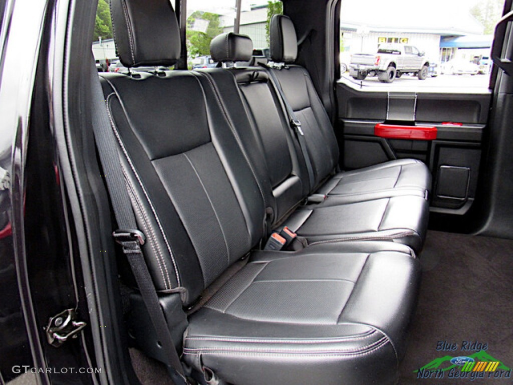 Black Interior 2020 Ford F150 Lariat SuperCrew 4x4 Photo #146082595