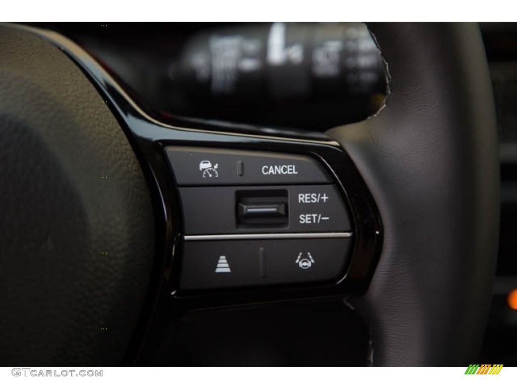 2023 Honda Civic EX-L Hatchback Black Steering Wheel Photo #146083499